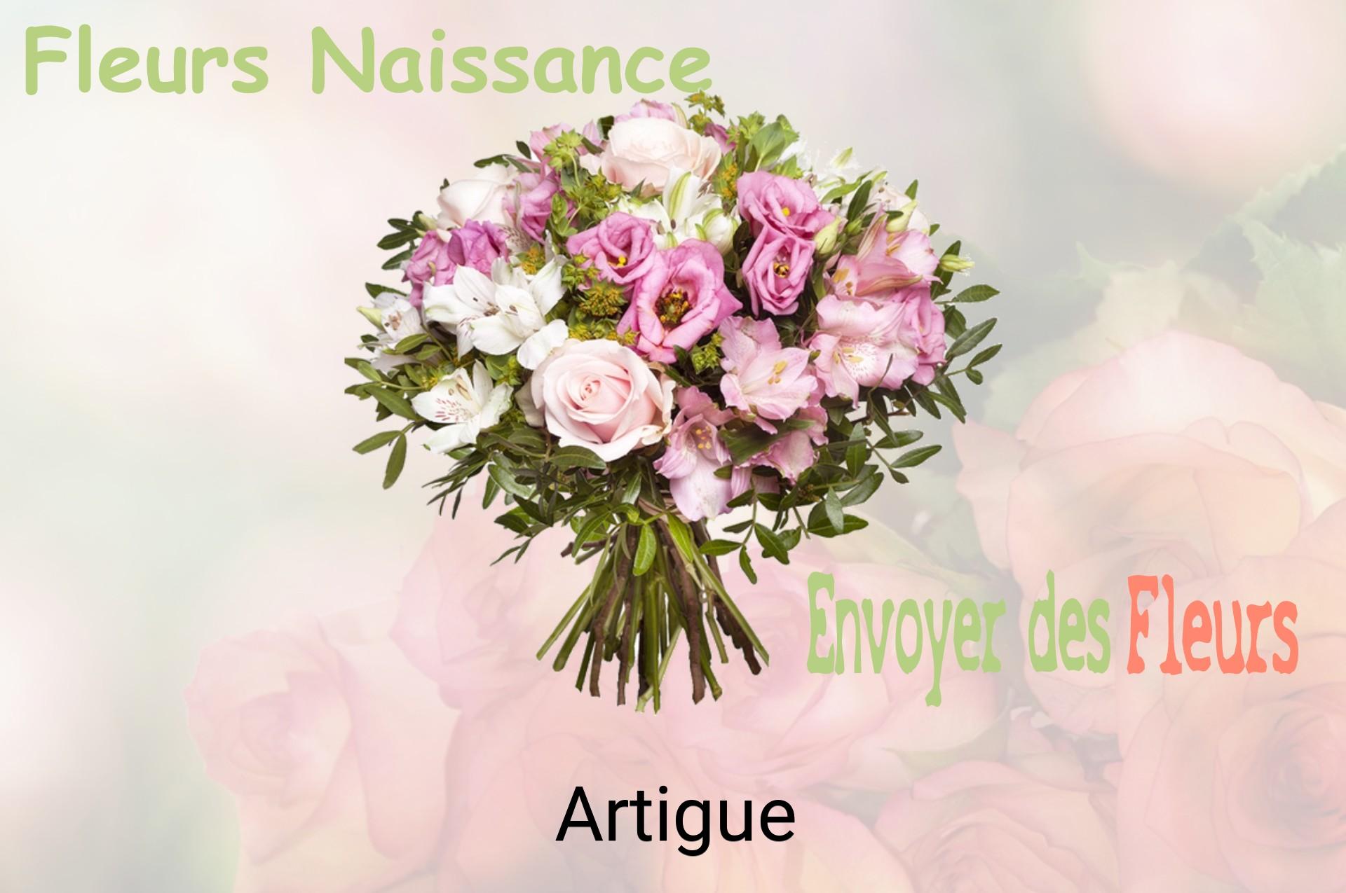 Bouquet de fleurs de naissance livré à Artigue